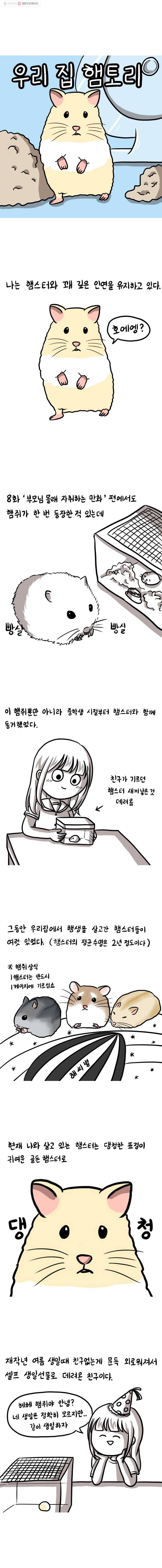 쓰레기 머학생 27화 우리집 햄토리 1
