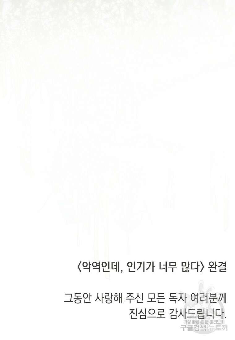 악역인데, 인기가 너무 많다 87화 마침 109