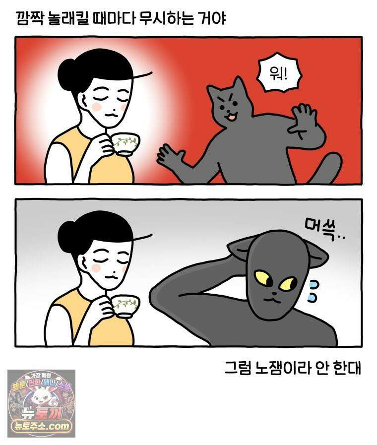 먼지 덩어리 짱덕 50． 집사 놀래키기 23