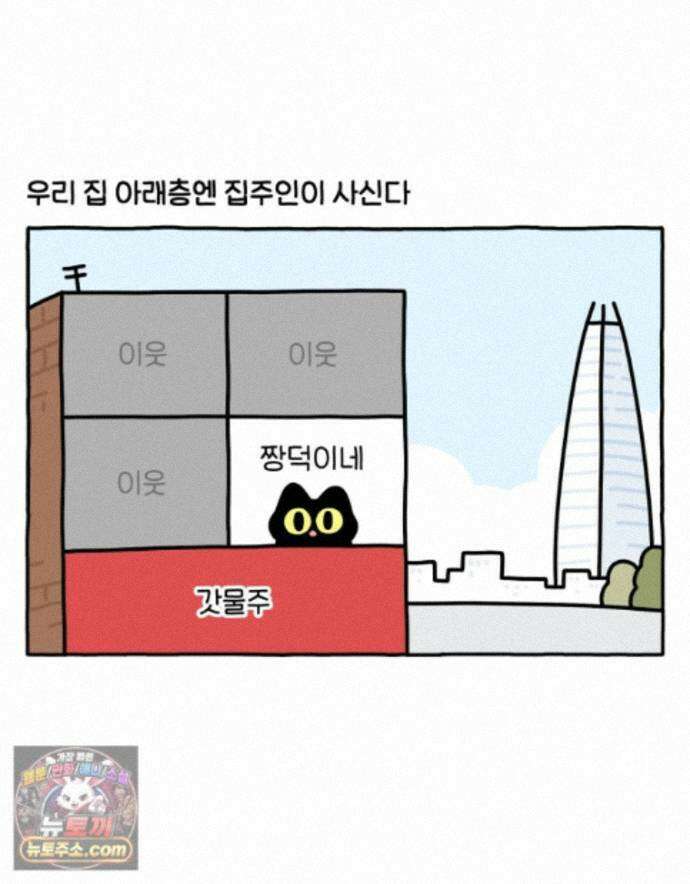 먼지 덩어리 짱덕 74. 고양이와 공동주택 2